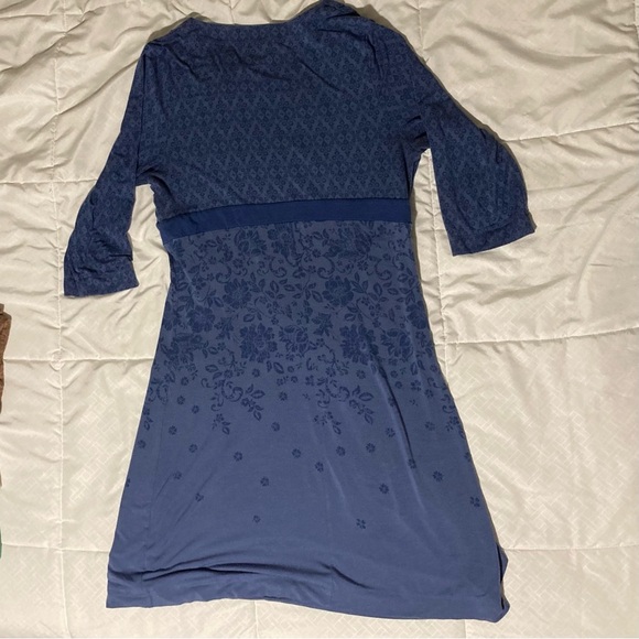 Athleta Faux Wrap Dress 3/4 Sleeves | Size M | flawed| Spring & Summer Casual - Picture 7 of 11